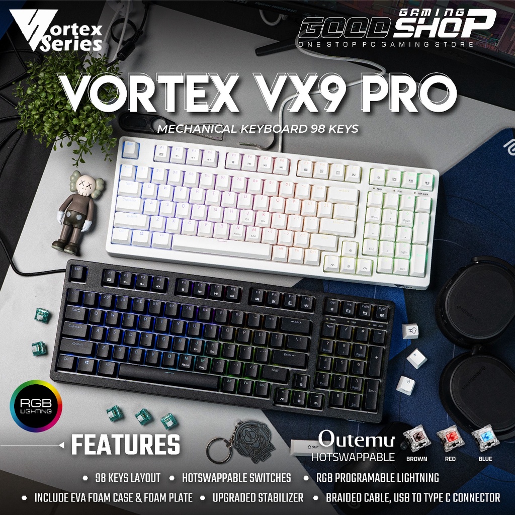 Jual VortexSeries VX9 / VX9 PRO Mechanical Keyboard Gaming Keyboard