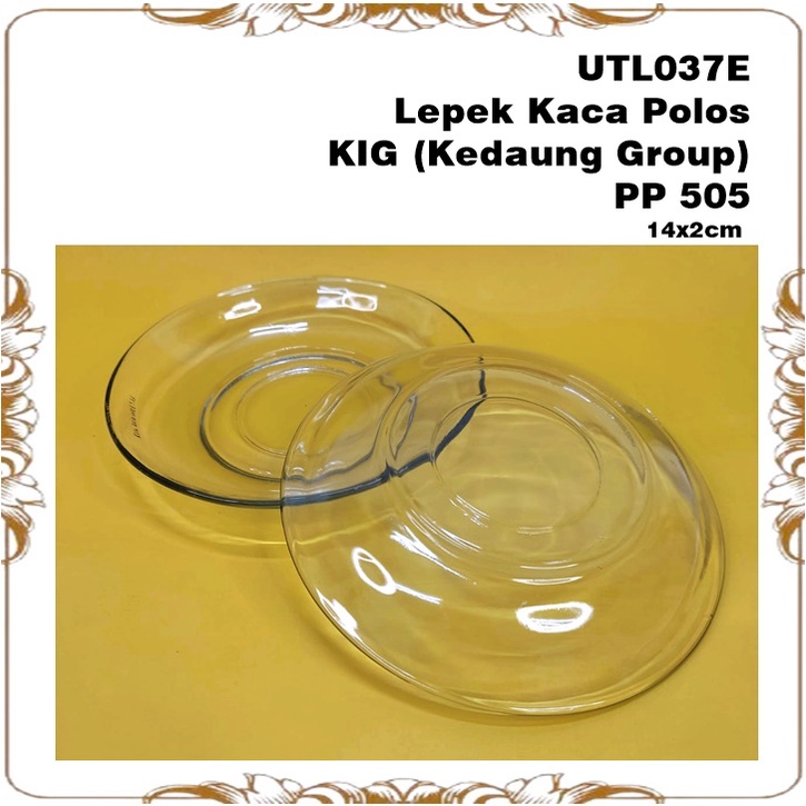 Lepek/Tatakan Gelas Kaca Polos KIG (Kedaung Group) PP 505