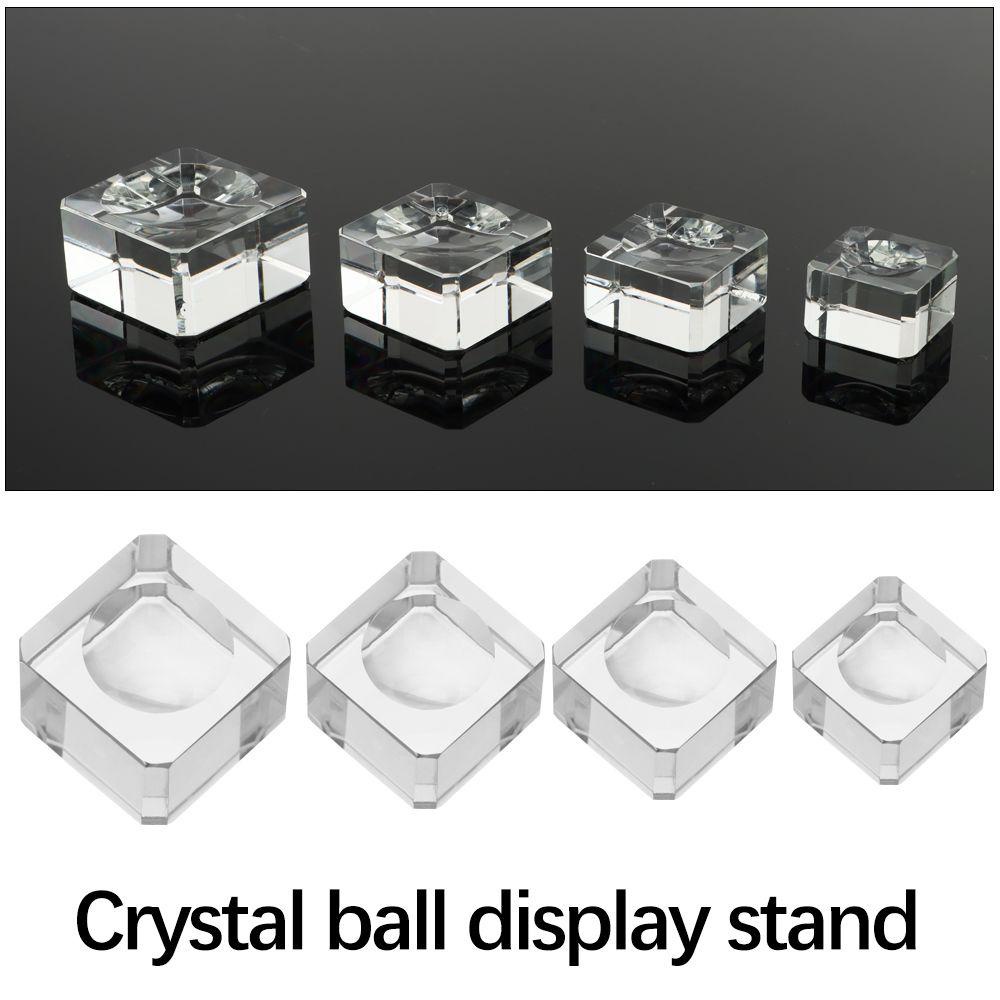 TOP Crystal Sphere Base Dekorasi Rumah Kaca Square Glass Holder