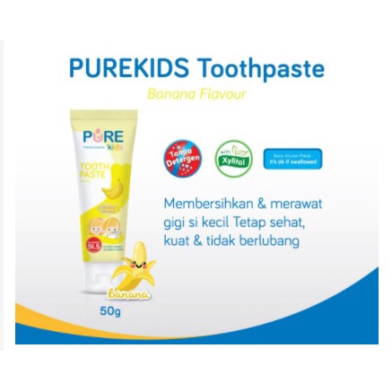 PURE KIDS Toothpaste 50gr Pasta Gigi Anak