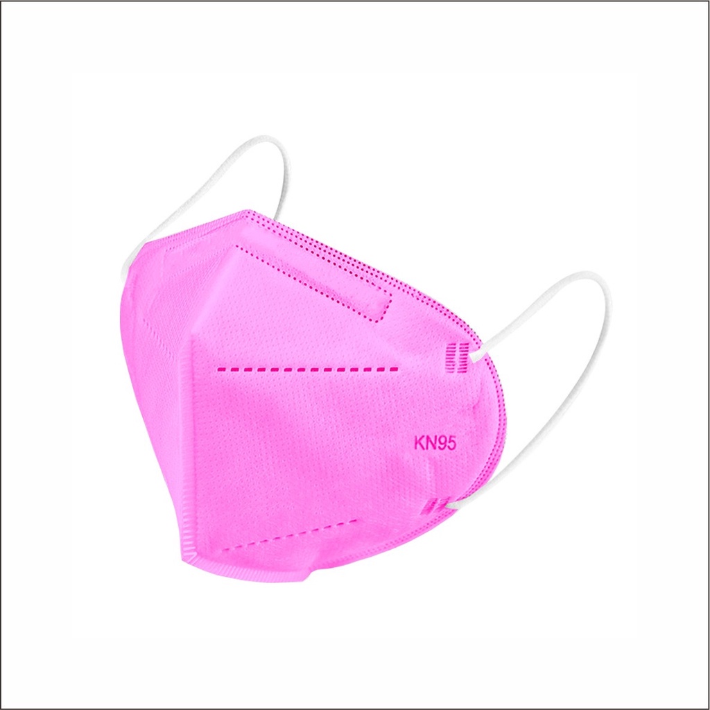 MASKER KN95 EARLOOP WARNA PINK / MASKER EARLOOP HARGA PER/PCS MASKER WAJAH