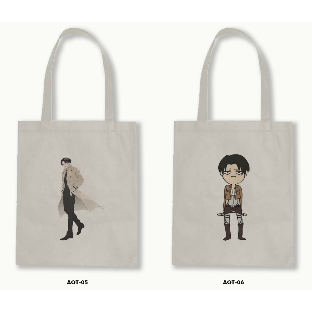 TOTE BAG BLACU  - ATTACK ON TITAN