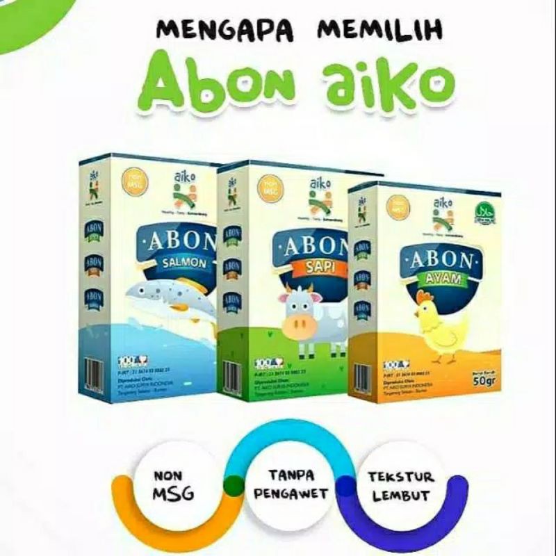 Jual Hafiz Store Aiko Abon Mpasi Bayi Non Msg Rasa Ayam Sapi Salmon