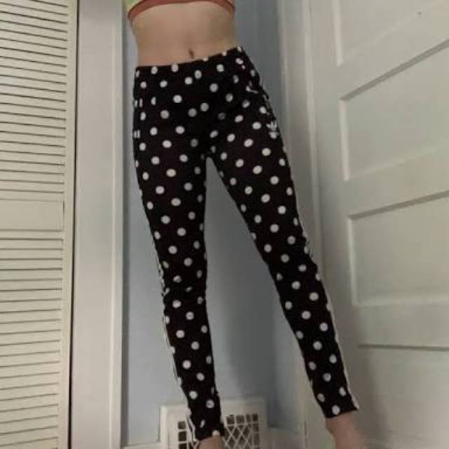 adidas polka dot track pants