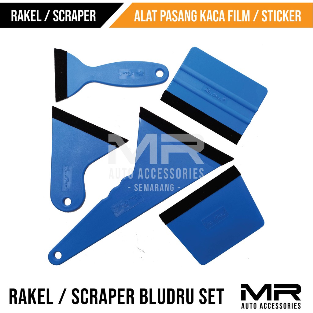 Rakel Set Bulu Bludru Alat Pasang Kaca Film / Rakel Felt Beludru / Kape Alat Pasang Stiker Wallpaper Set 5 in 1