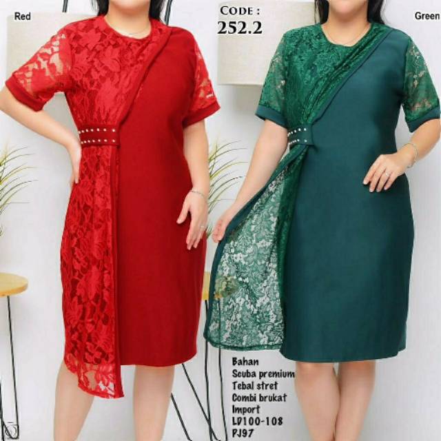 Dress Scuba Brukat Import 252