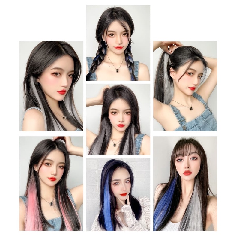 Hair Clip Rambut Palsu Premium wanita Panjang 58cm - 60cm Wig Rambut Warna Fashion Kualitas Premium /BS