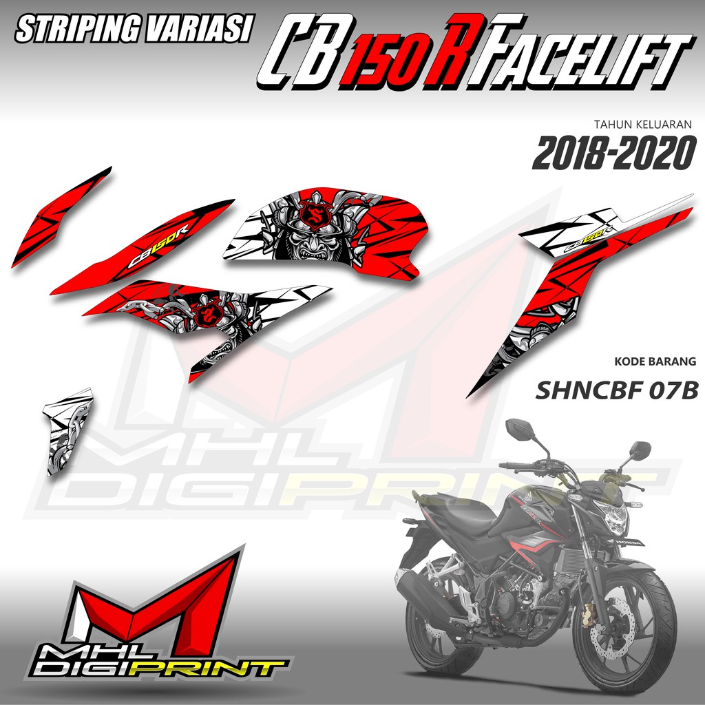 STRIPING VARIASI NEW CB 150R FACELIFT - STIKER NEW CB 150R - SHNCBF 07