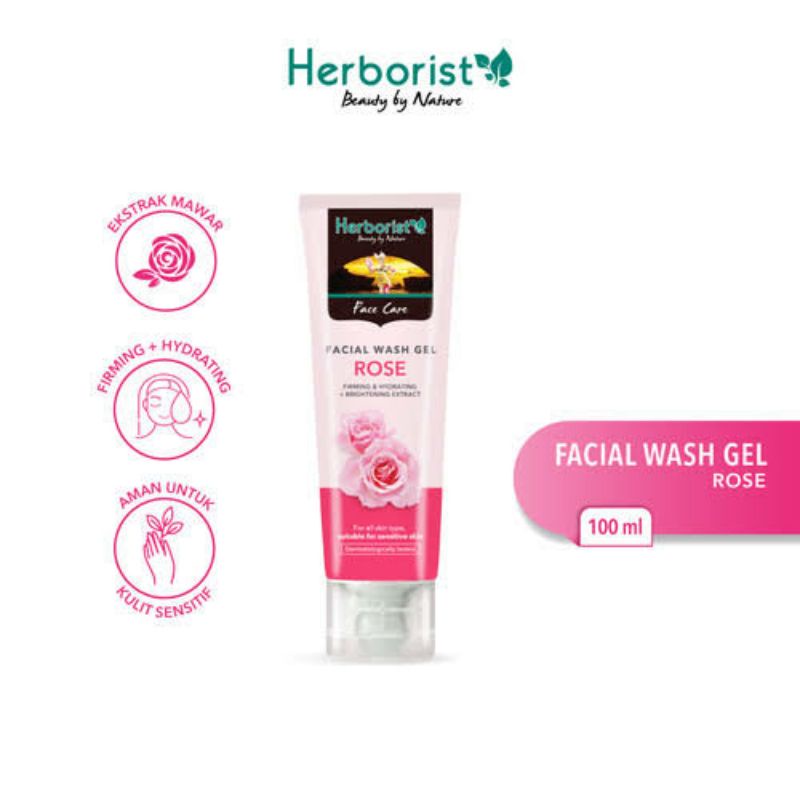 Jual Herborist Facial Wash Gel Rose 80g Shopee Indonesia