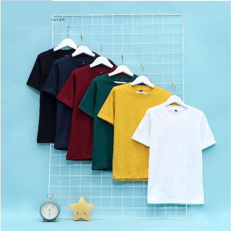 Kaos Polos Premium [ Paket 6 piece ] PE Soft Garansi Uang Kembali Jika barang kurang