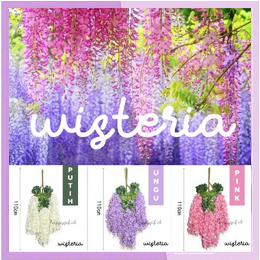 WISTERIA Dekor Wedding  Hias Artifisial Acara indoor outdoor