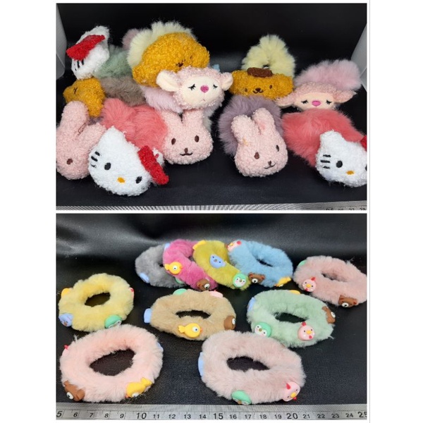 Ikat Rambut Bulu Halus / Boneka Kuncir Per Lusin 12pcs Grosir