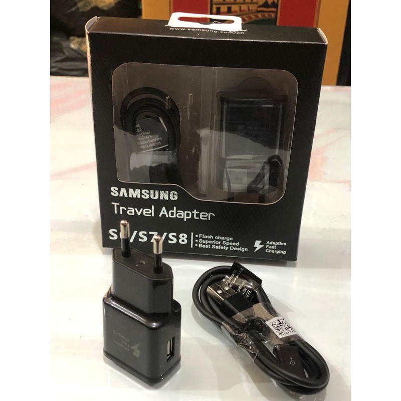 CHARGER SAMSUNG S6 S7 NOTE 5 MICRO USB ORIGINAL FAST CHARGING HITAM