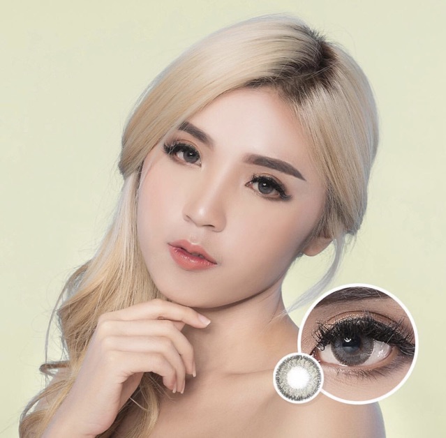 Softlens vassens xania Milene gray &amp; brown original korea