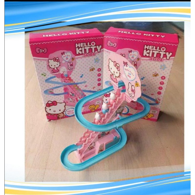 slide track mainan seluncuran tangga hello kitty