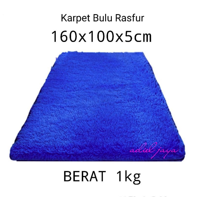 Karpet Bulu Rasfur tebal 5cm uk. 160x100cm isi HDP