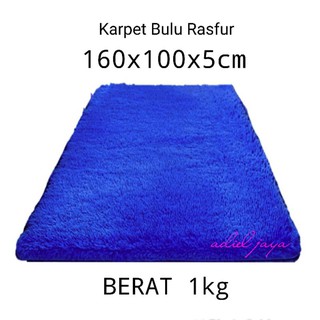 Karpet Bulu Rasfur tebal 5cm uk. 160x100cm busa HDP