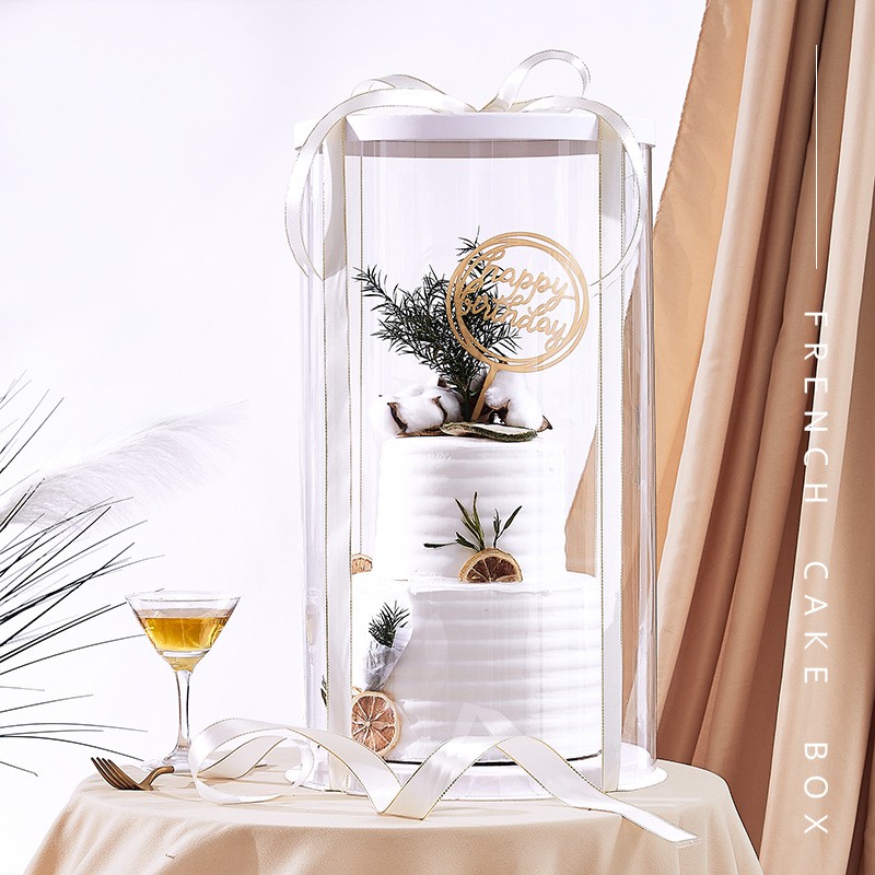 Box kue tart mika bulat 8 INCHutk 4 TINGKAT kue