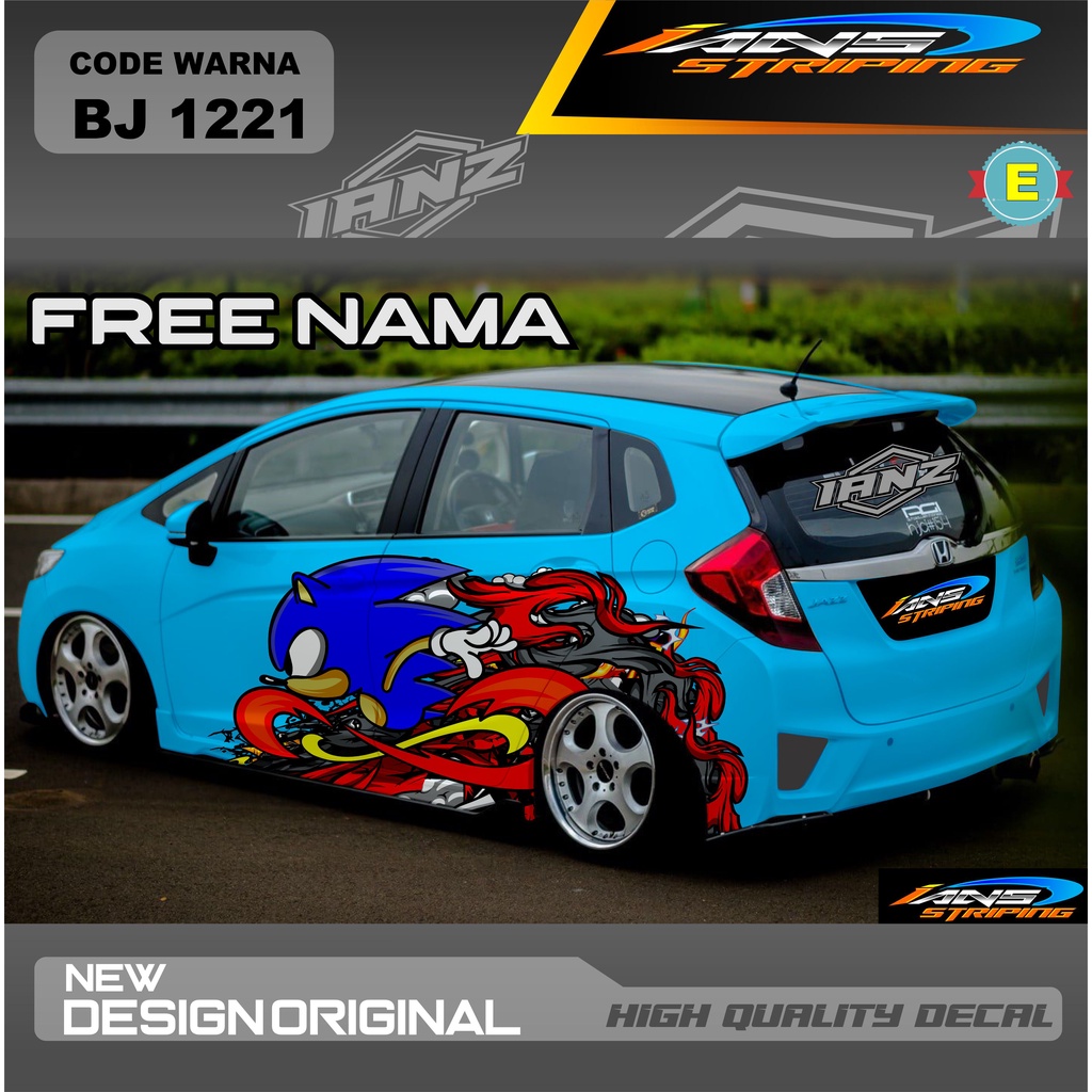 STIKER DECAL TERBARU UNTUK MOBIL BRIO / VARIASI STICKER HONDA JAZZ AGYA AYLA / DECAL STIKER MOBIL AYLA