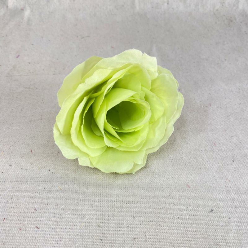 Kuntum Bunga Mawar Rose Italy (satuan) Bunga Artificial / Bunga Plastik / Bunga Dekorasi /Pernikahan-Lime