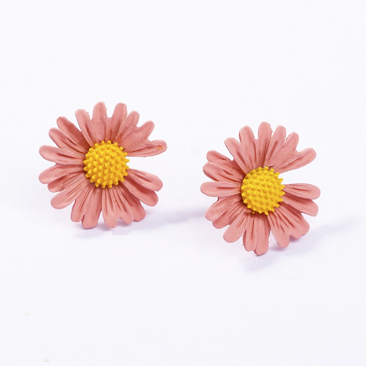 Anting bunga daisy Anting kepribadian bunga sederhana