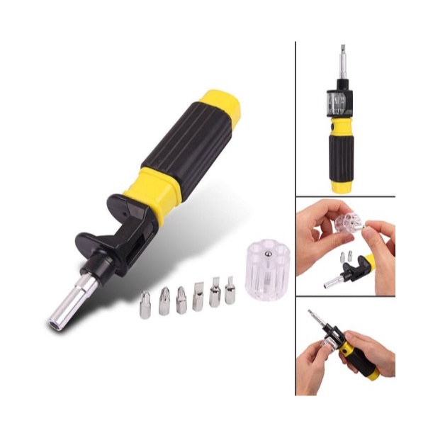 Obeng BIT 360 6 in 1 Screwdriver Bit-360 Bit360 Tools Set All In One Serbaguna Multifungsi