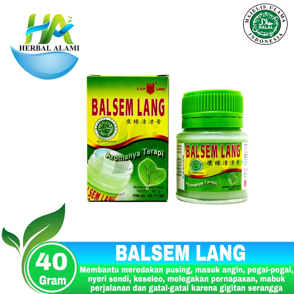 Balsem Lang Hijau 40gram - Balsem Cap Lang