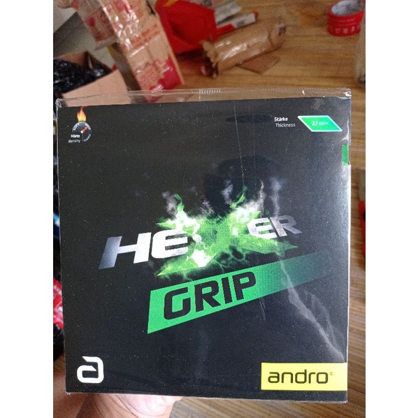 KARET TENIS MEJA ANDRO HEXER GRIP GREEN HIJAU ORIGINAL