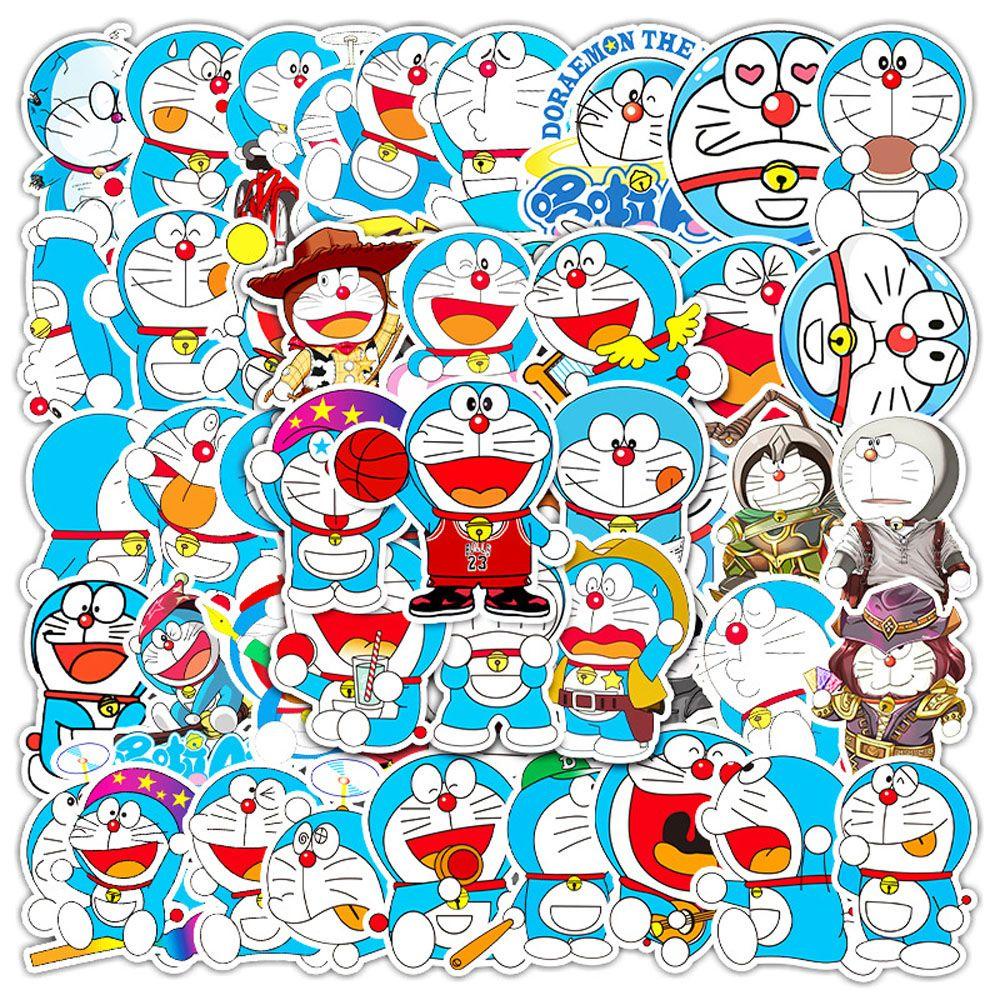 [Elegan] Stiker Doraemon 52 Pcs Mini DIY Klasik Anime Laptop Motor Doraemon Perlengkapan Kantor Sekolah Skateboard Animel Stickers