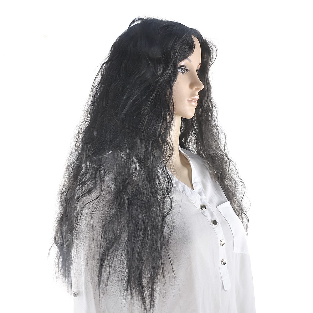 Wig Rambut Palsu Panjang Keriting Warna Hitam untuk Wig Rambut Palsu Panjang Keriting Warna Hitam untuk