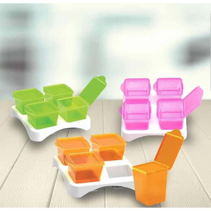 Wadah MPASI Babysafe Multifood Container / Baby Cubes AP009