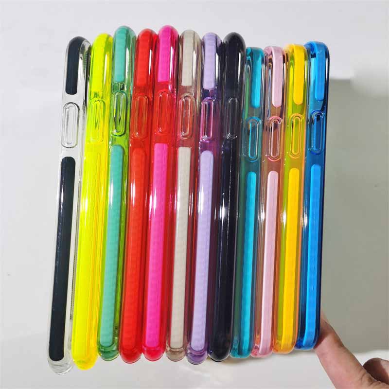 Soft Case TPU 12 Warna Neon Untuk IPhone 13 6 S 7 8 SE 2020 7P 8Plus X XS XR 11 12 Mini Pro Max