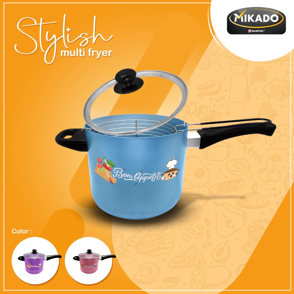 Home-Klik Maspion Mikado Stylish Multi Fryer 18 Cm Panci Penggorengan  - Random