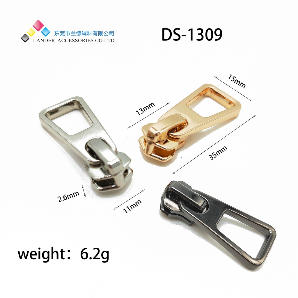 Metal Zipper Head Puller Kepala Resleting Gigi Besi - DS1309