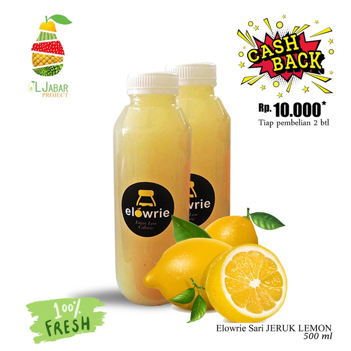 

SUPER PROMO Sari Jeruk Lemon 500ml/ Diet / ELOWRIE (100% Jeruk Lemon)