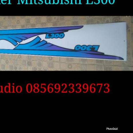 ✻ Sticker stiker Mobil tulisan MITSUBISHI L 300 L300 pick up Bak ✈