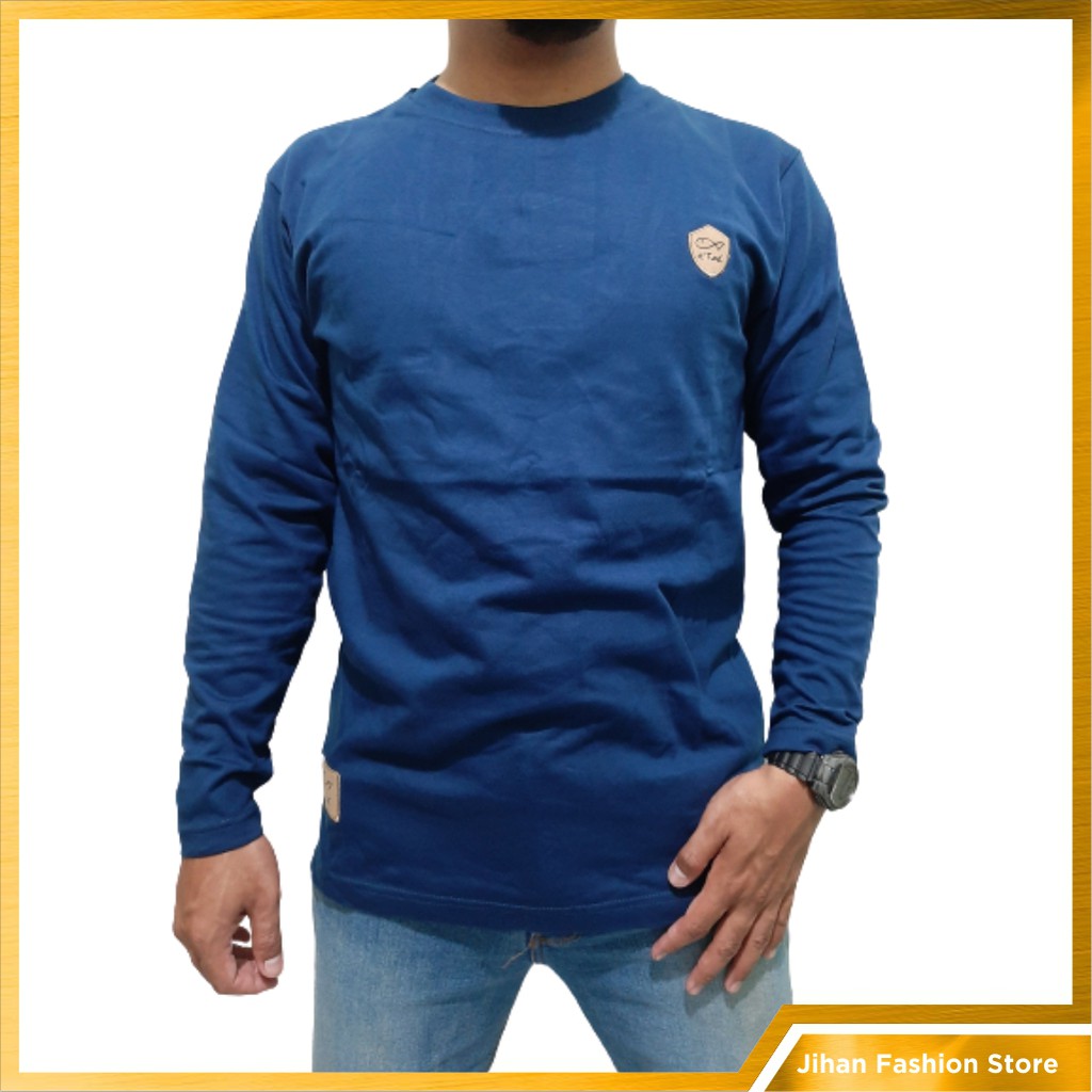 Kaos Lengan Panjang Polos Brand Ie Tuna Size L XL XXL XXXL
