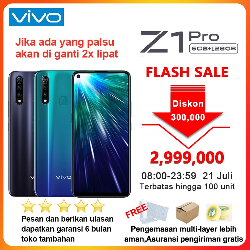 VIVO Z1 PRO 6/128 RAM 6GB ROM 128GB Garansi Resmi 1 Tahun