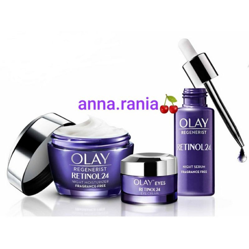 Olay RETINOL NIGHT CREAM Serum Eye Cream Wajah RETINOL 24 Anti Aging Skincare 30 ml krim siang krim 