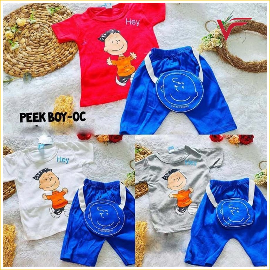 Setelan Baju Anak Bayi Baju Bayi Laki Laki Tas - Merah Setelan Bayi