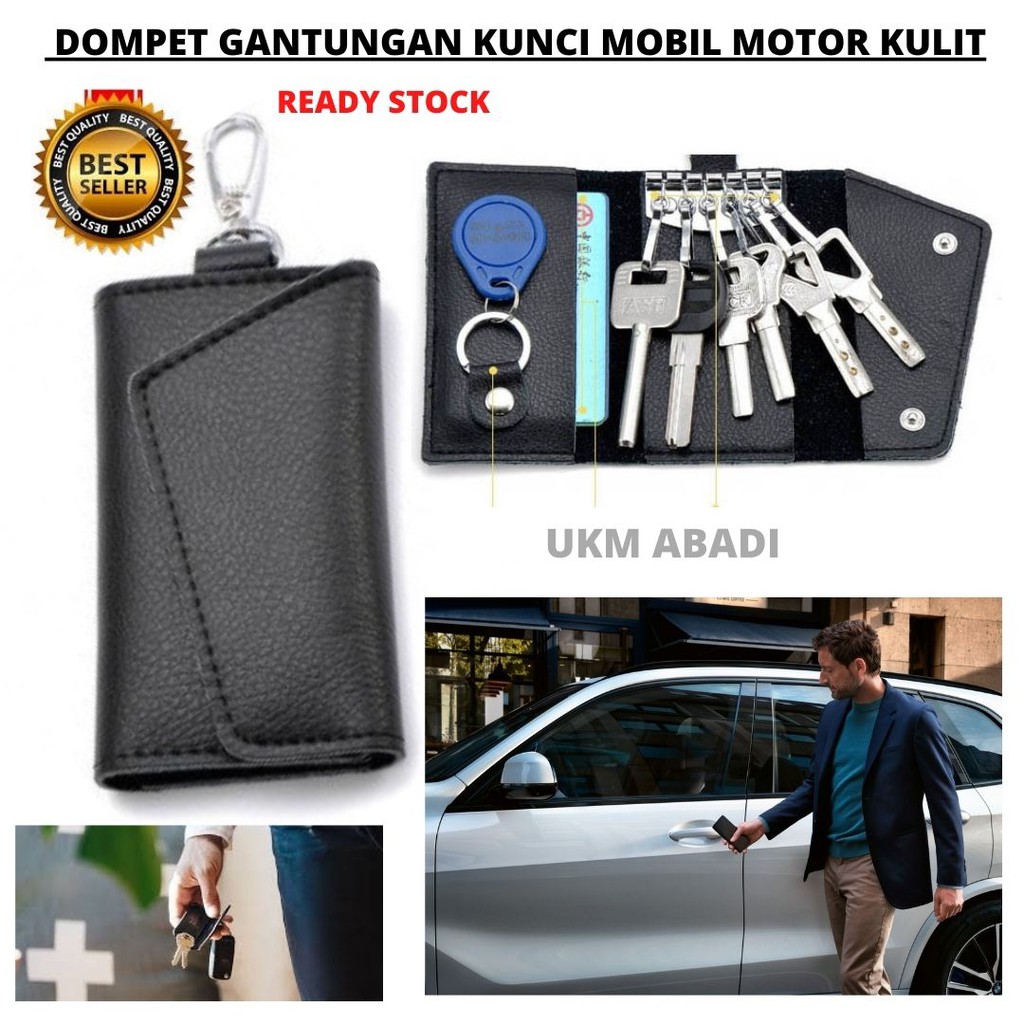 Dompet Kulit Gantungan Kunci Mobil Motor Dan Kartu Lux Fashion Purse 111162