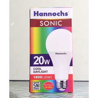 LAMPU LED HANNOCH SONIC BOHLAM LED EKONOMIS 20 WATT TERANG | Shopee