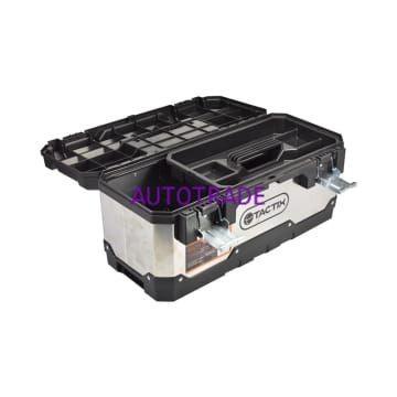 TACTIX TOOL BOX KOTAK PERKAKAS STAINLESS STEEL 50 CM TOOL BOX 20 INCH
