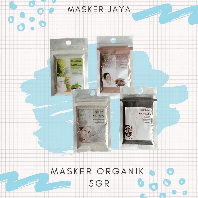 10gratis1 /Masker organic 5gr / masker organik 5gr / masker wajah 5gr/ masker alami / masker pemutih