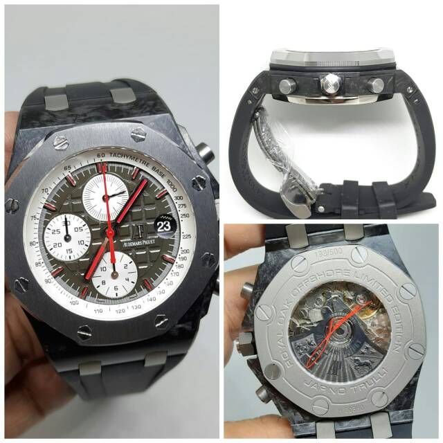 JAM TANGAN PRIA AP CRONO AKTIF CARBON AUTOMATIC SWISS SUPER PREMIUM