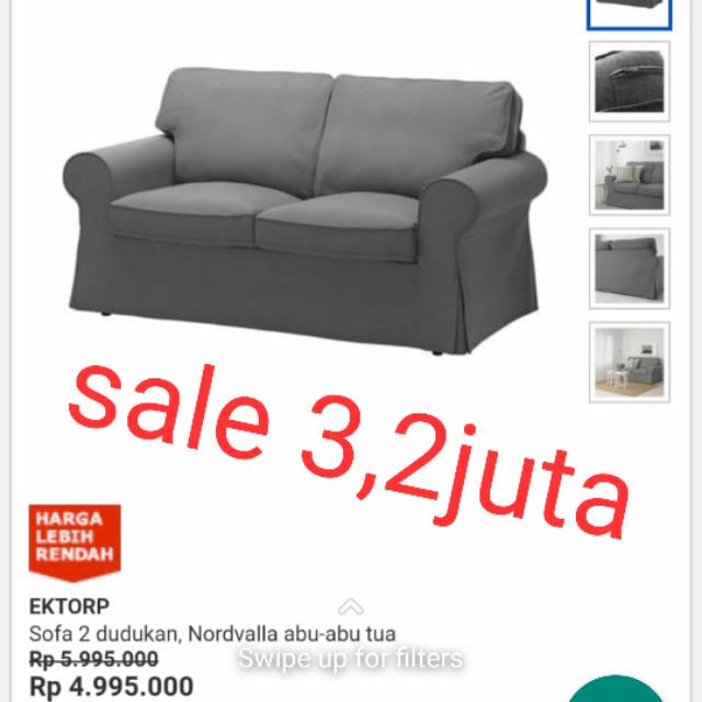 Sofa ektorp ikea preloved bekasi display second