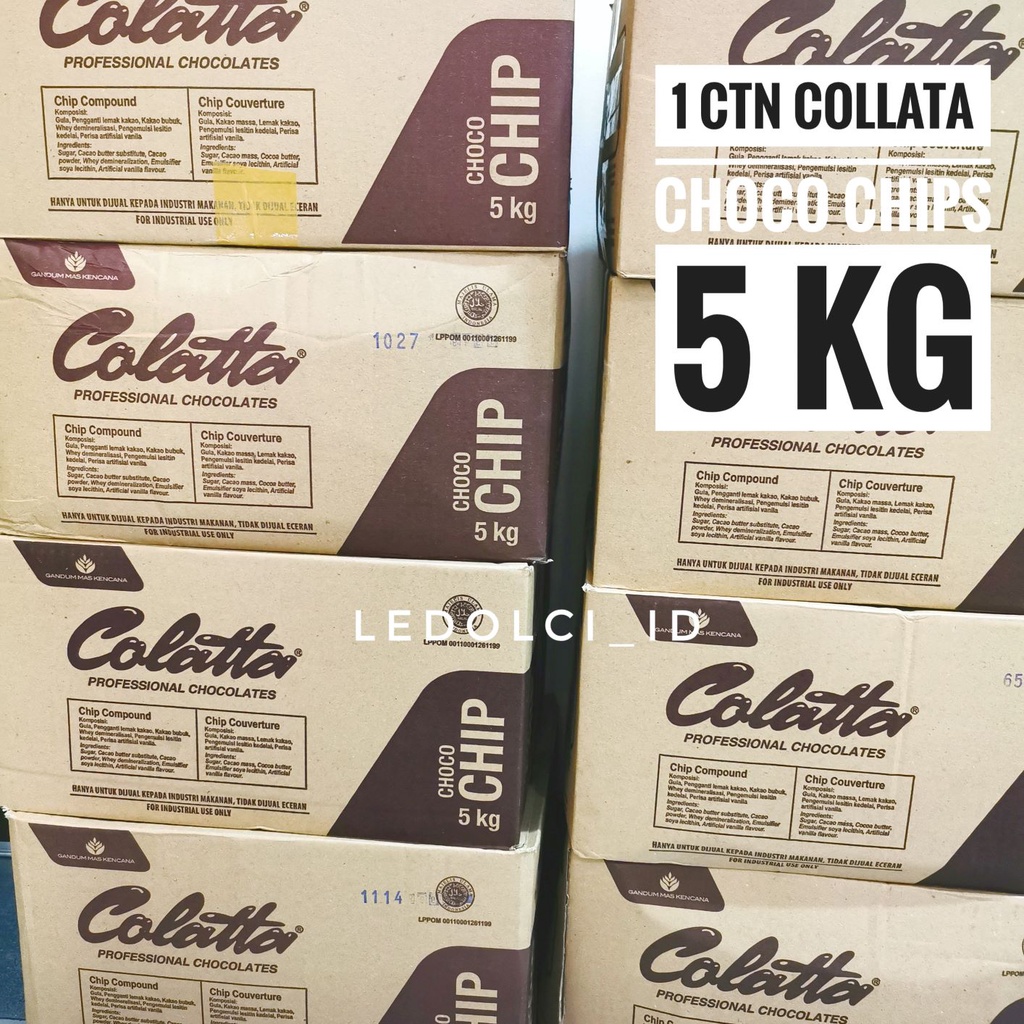 

COLATTA CHOCO CHIPS 1 KARTON (1 CTN = 5 KG) - GRAB/GOJEK ONLY