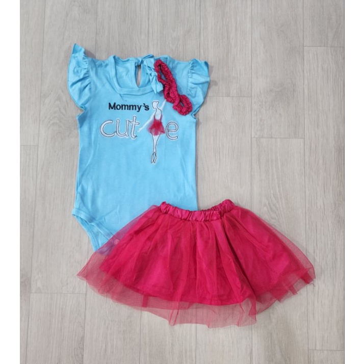 sofiebabyshop sett jumper tutu + bandana