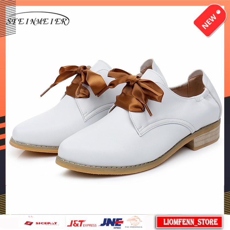 Sepatu Oxford Wanita Import Women genuine leather casual flats lady shoes creepers handmade oxford s