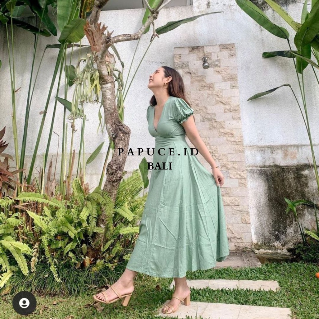 AREUM DRESS | Dress maxi korea backless Papuce.Id